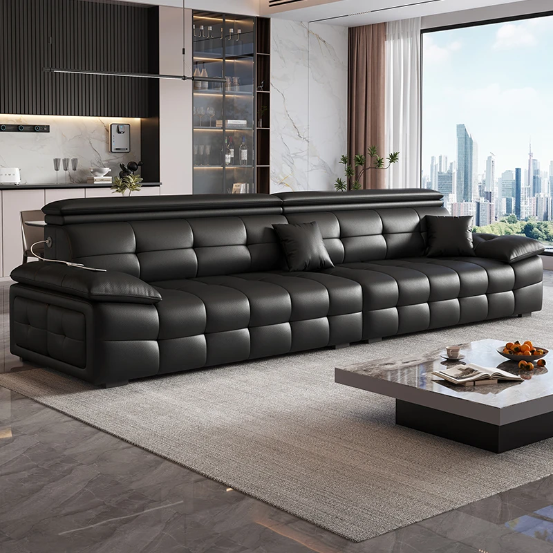 佛山真皮沙发客厅简约现代小户型沙发家用小户型劳伦斯直排沙发