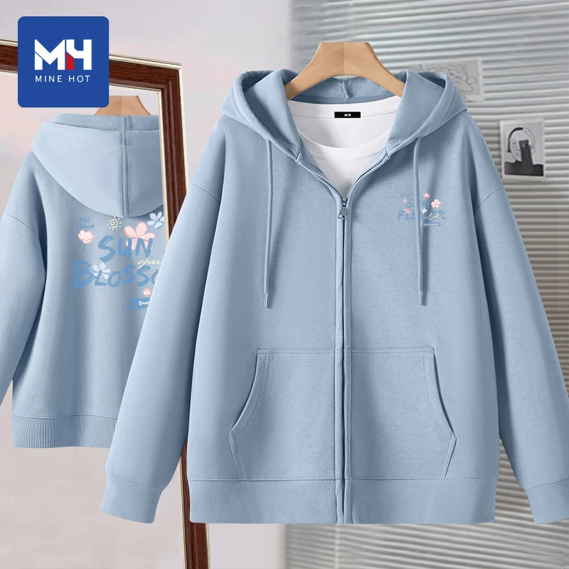 唐狮集团2025新款秋季宽松卫衣上衣外套女爆款连帽长袖休闲开衫L