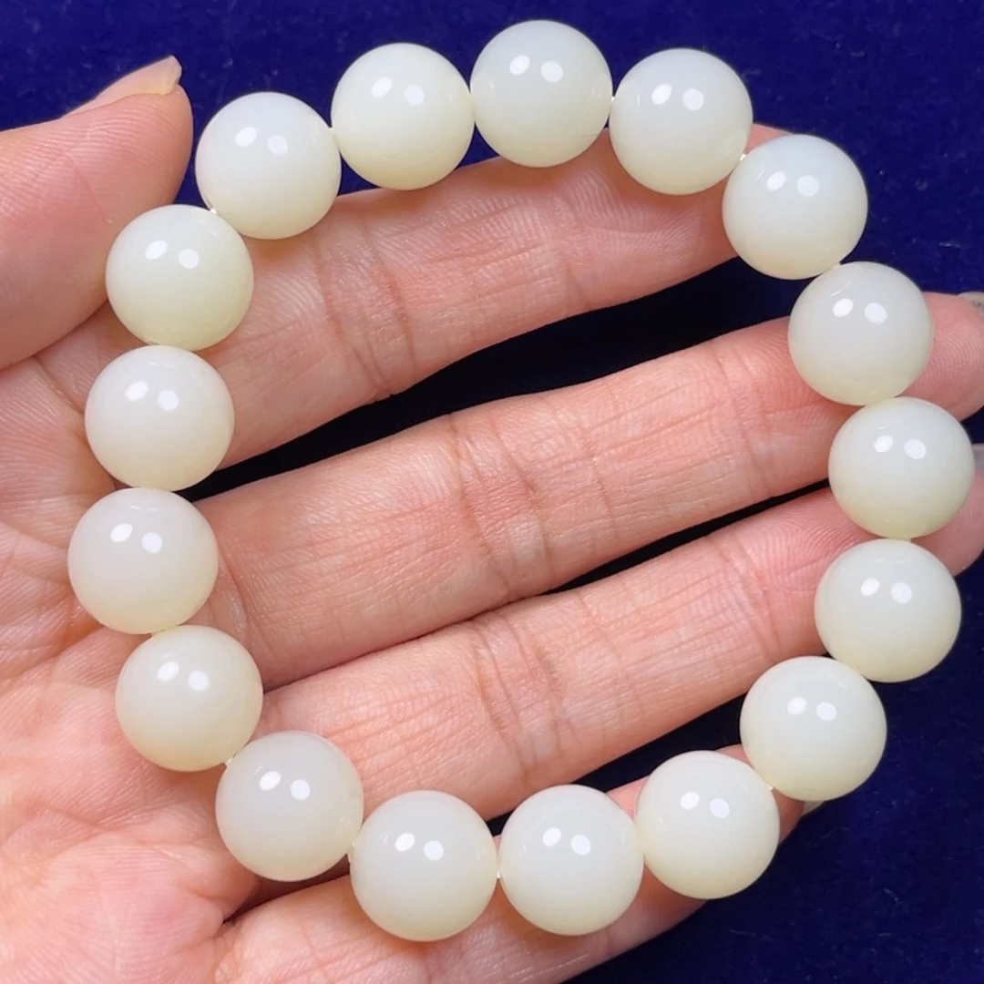 和田玉未镶嵌手串豪*