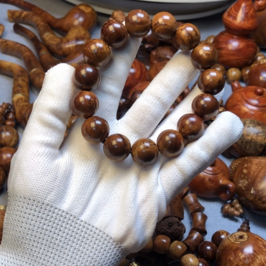 【闪购商品】木麻梨疙瘩火琉璃手把件