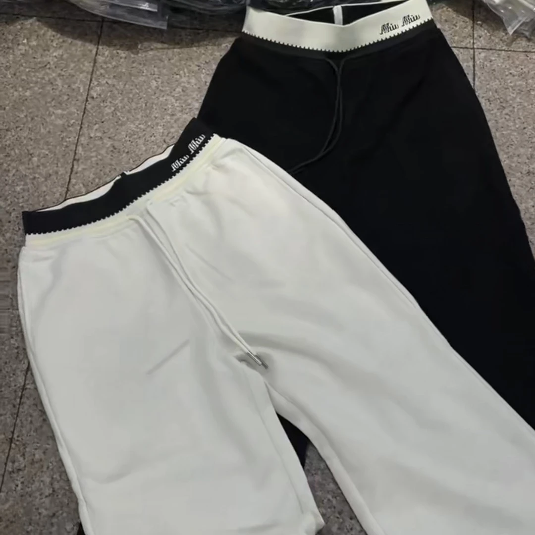 89508秋季新款宽松直筒阔腿休闲卫裤女时尚百搭