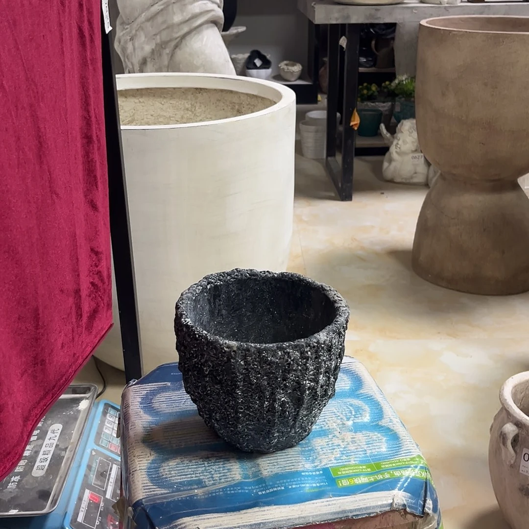 复古仿石头花盆做旧