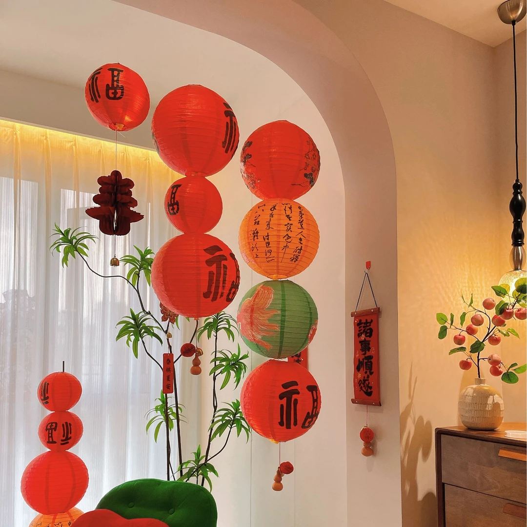 【乔迁装饰】灯笼乔迁装饰2025新款古风油纸鱼灯节日