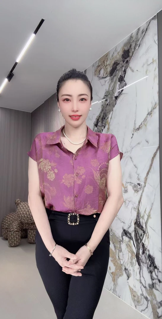 夏季上新经典款短袖衬衫时尚百搭气质打底衫