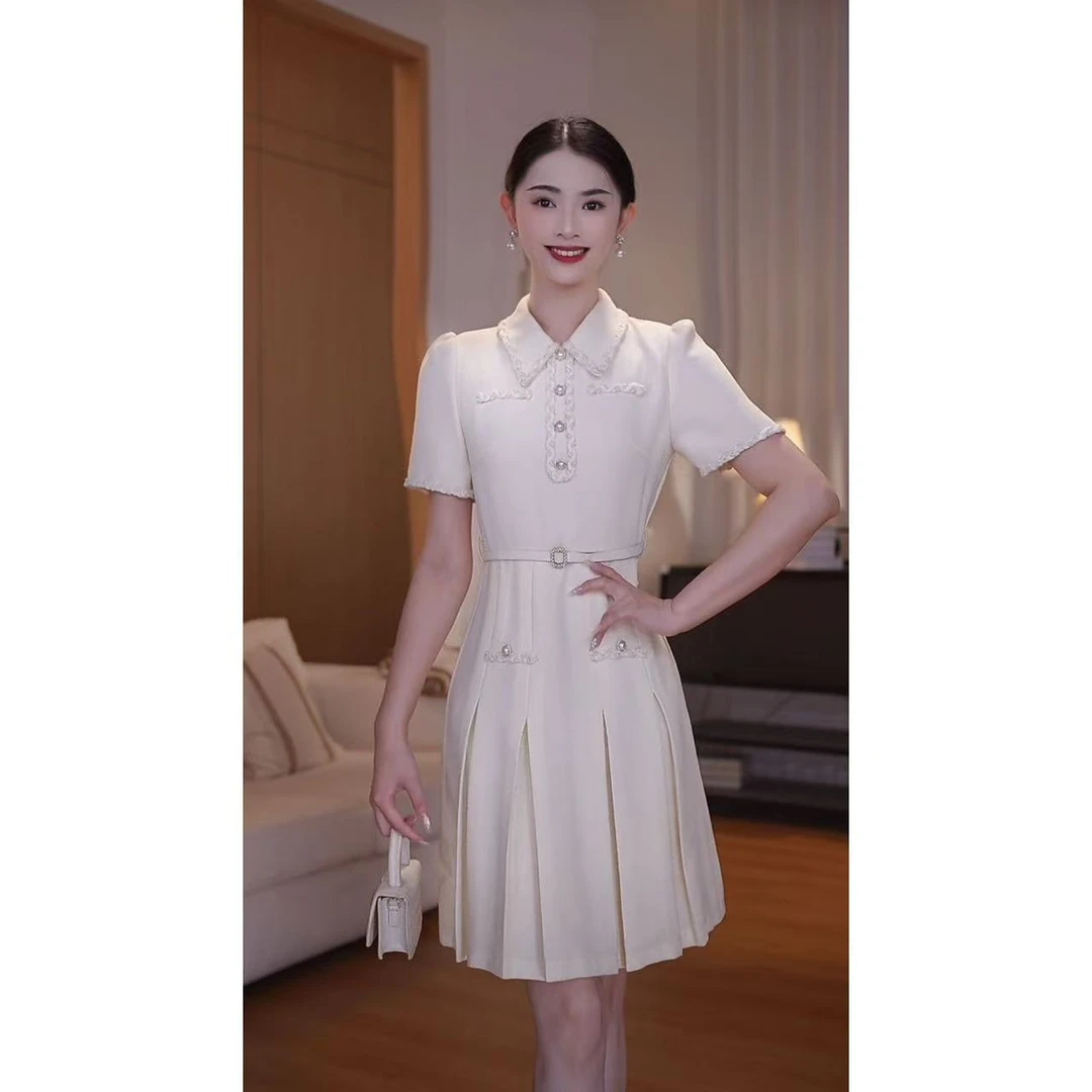 【古蔓诗福利款】1625夏季新款气质收腰连衣裙