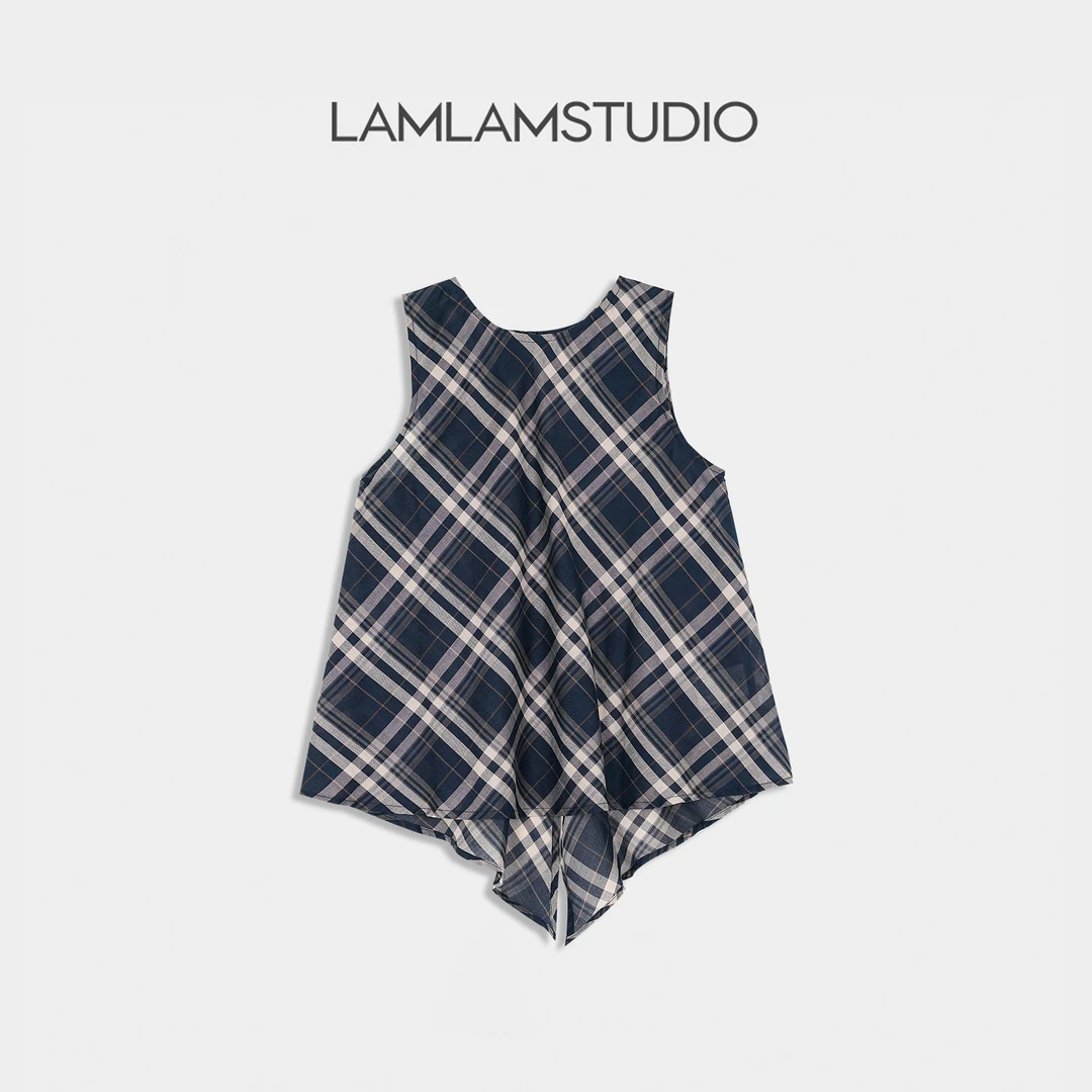 LAMLAM 张一琳 “赫本主义” 小众吊带时尚经典无袖碎褶 G049T