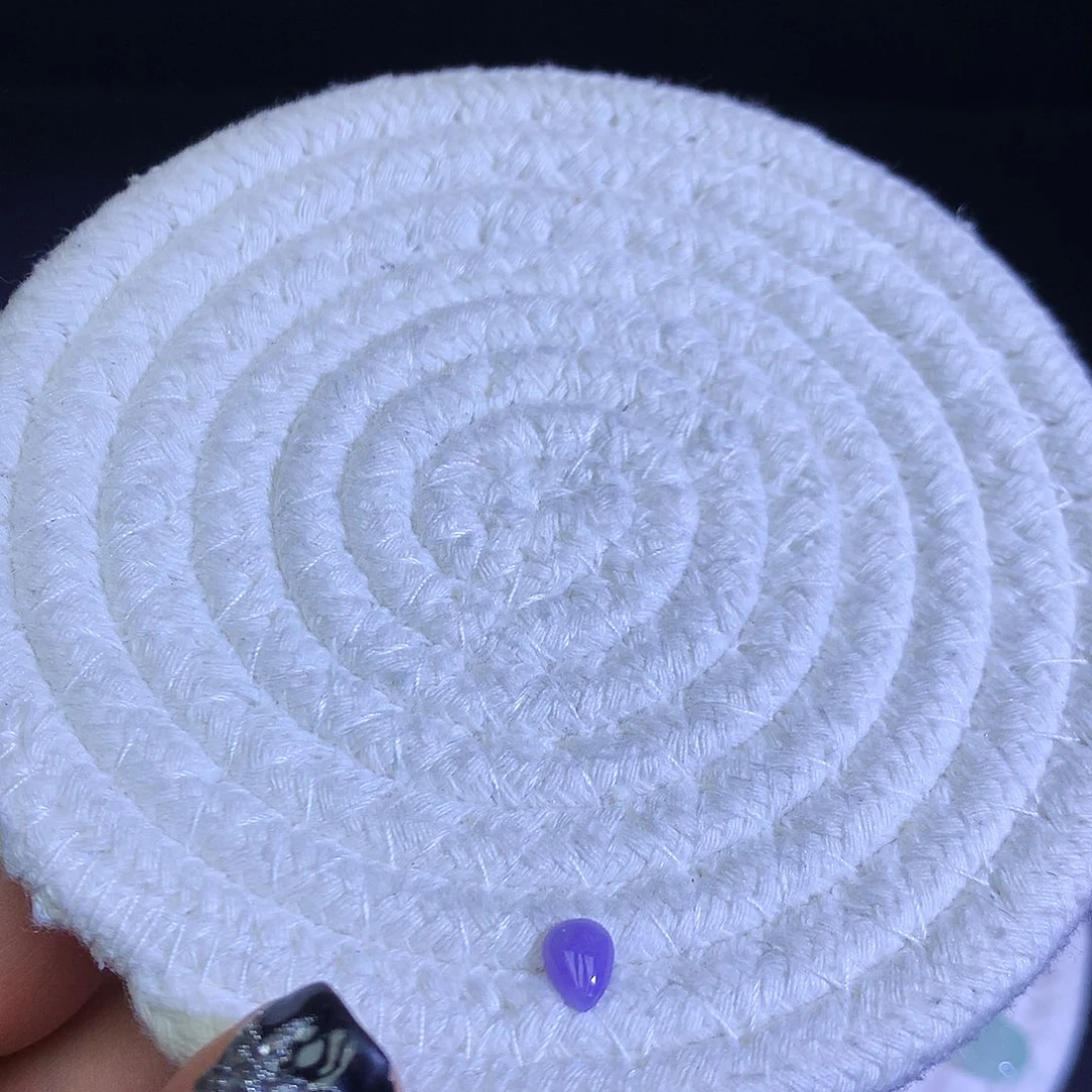 散珠翡翠天然缅甸翡翠水滴卡7.3宽5.3厚2.3浓紫