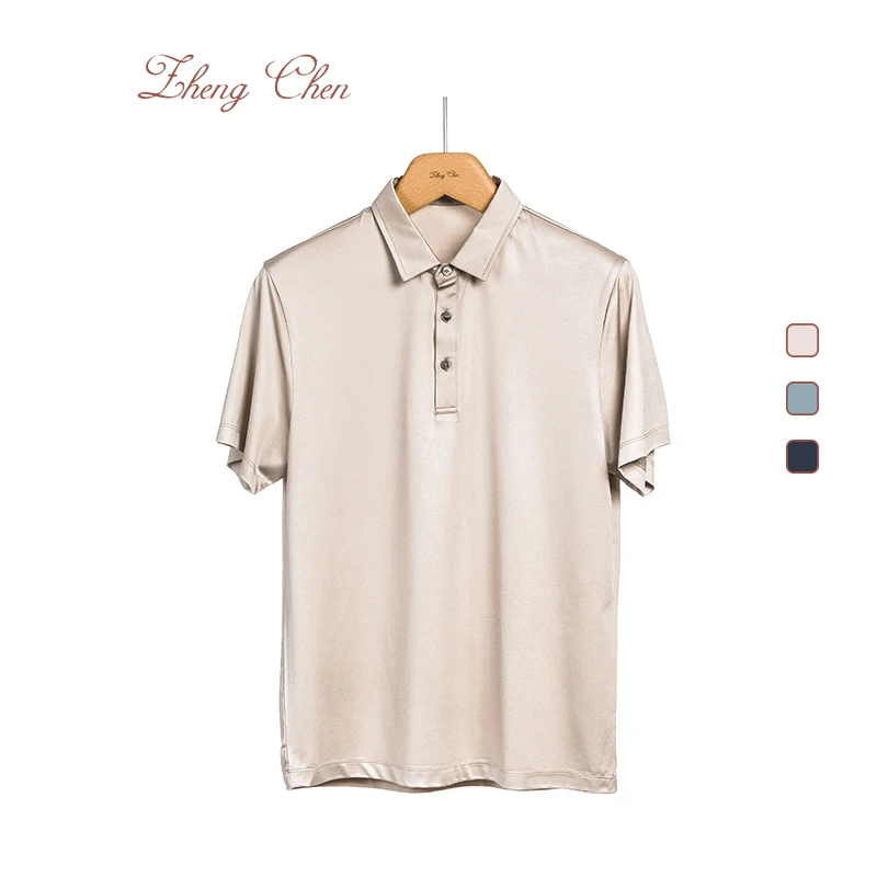 Zhengchen/正辰（高端黑标）透气双面可机洗桑蚕丝polo 95514