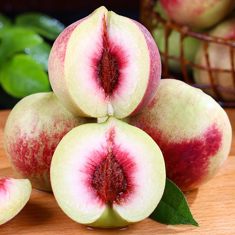 正宗山东潍坊青州蜜桃新鲜脆水果毛桃香甜产地现摘现发冬雪水蜜桃