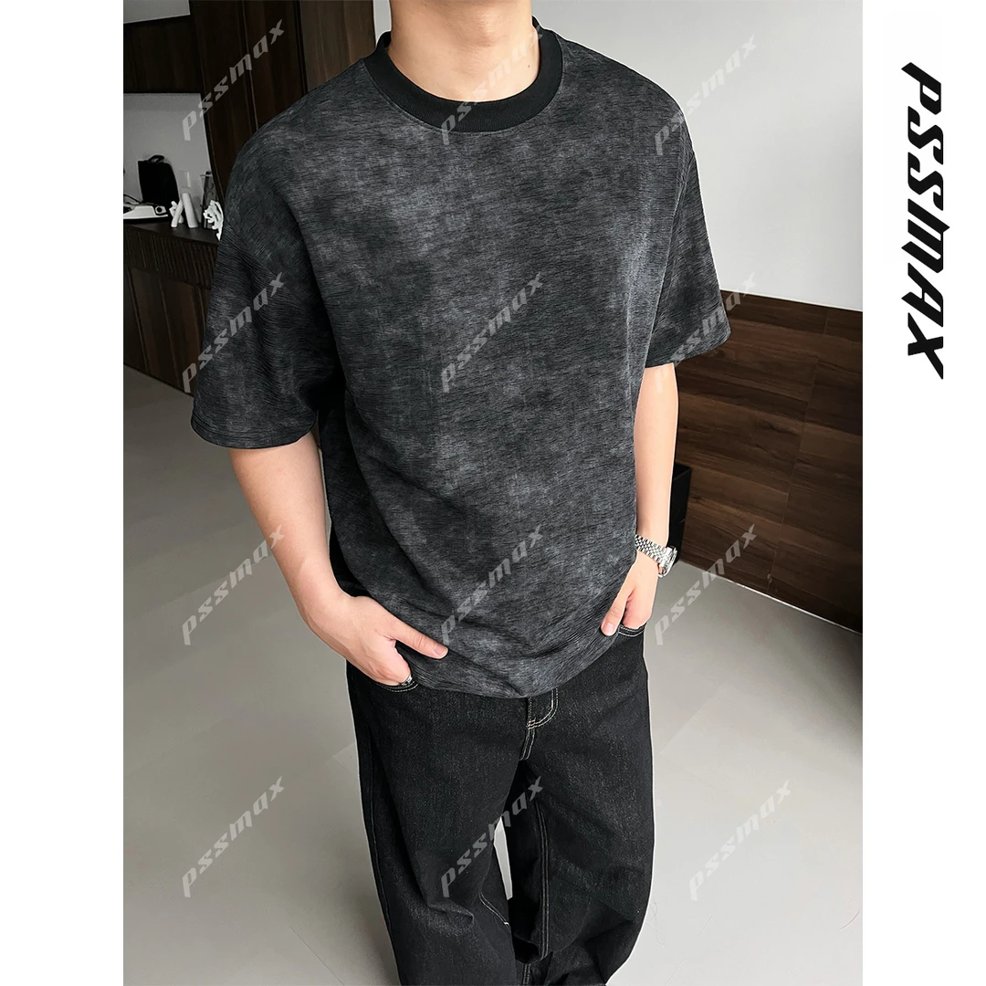 【现货】【PSSMAX】胖俗俗【肌理扎染】2025夏季新款宽松休闲短袖T恤
