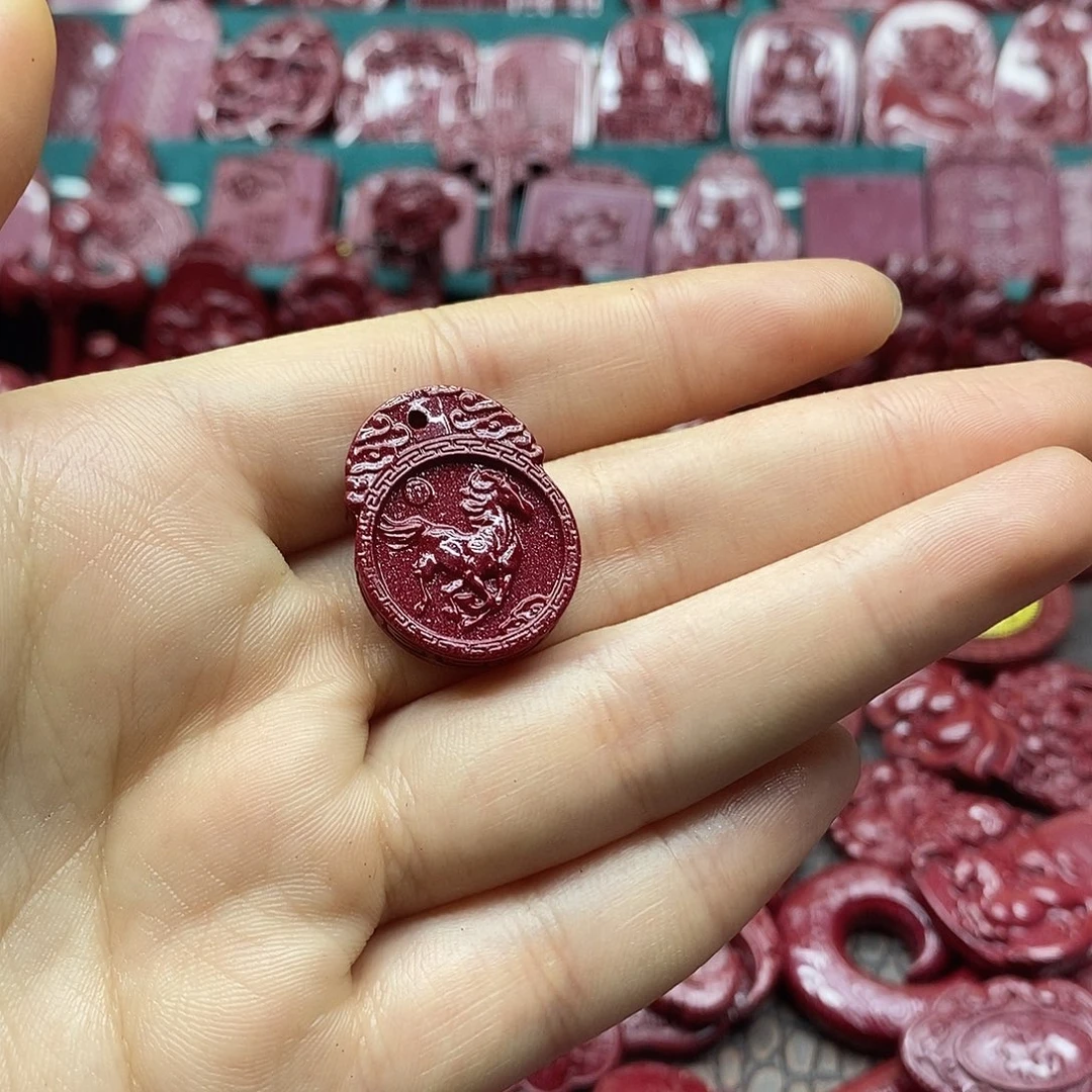 天然辰砂朱砂吊坠