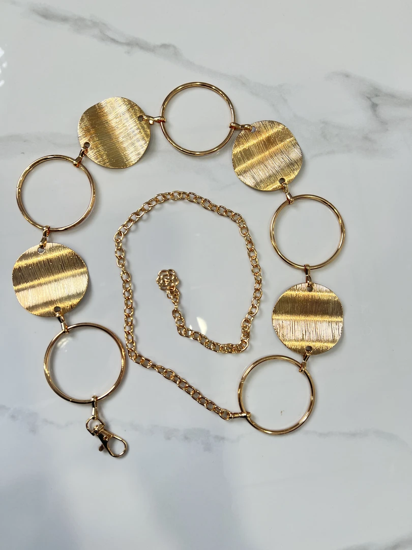 【皇后1】isilhanish ｜复古金属腰链腰带装饰配连衣裙1000