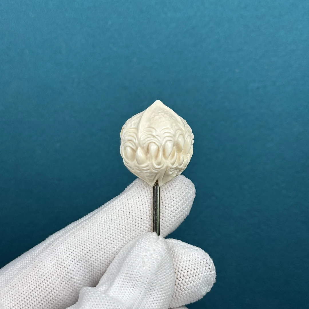 H31-07天然猛犸牙 吞噬橄榄核三通21.5*25mm支持复检假一罚十