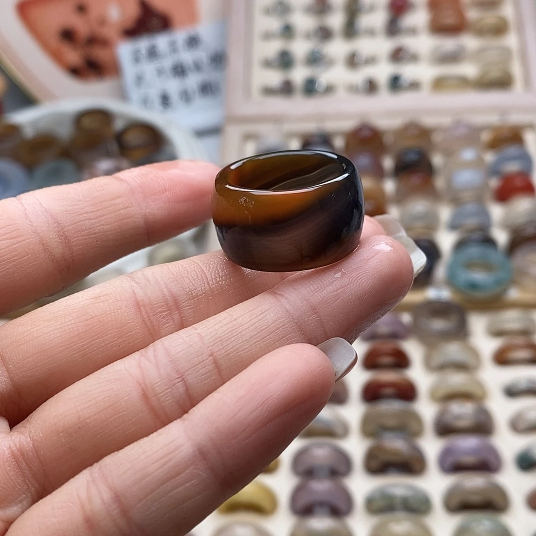 玛瑙/玉髓未镶嵌戒指A 52不退换港20