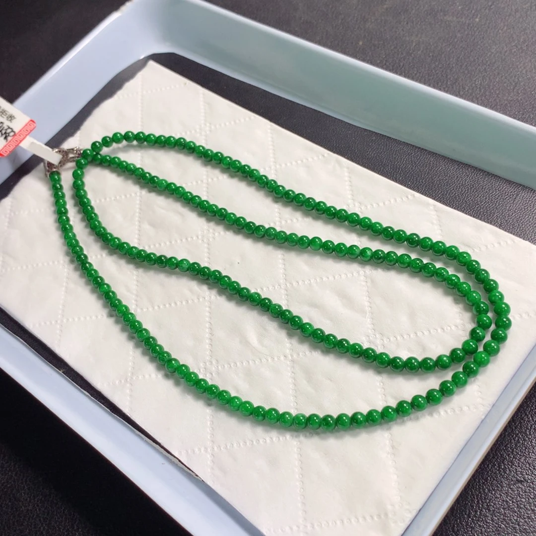 千***转翡翠未镶嵌颈饰项链