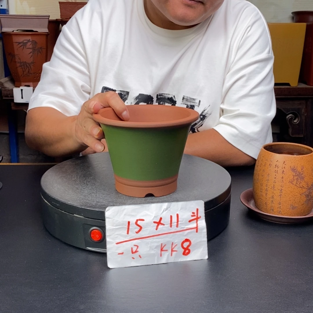 紫砂花盆货号一只K8