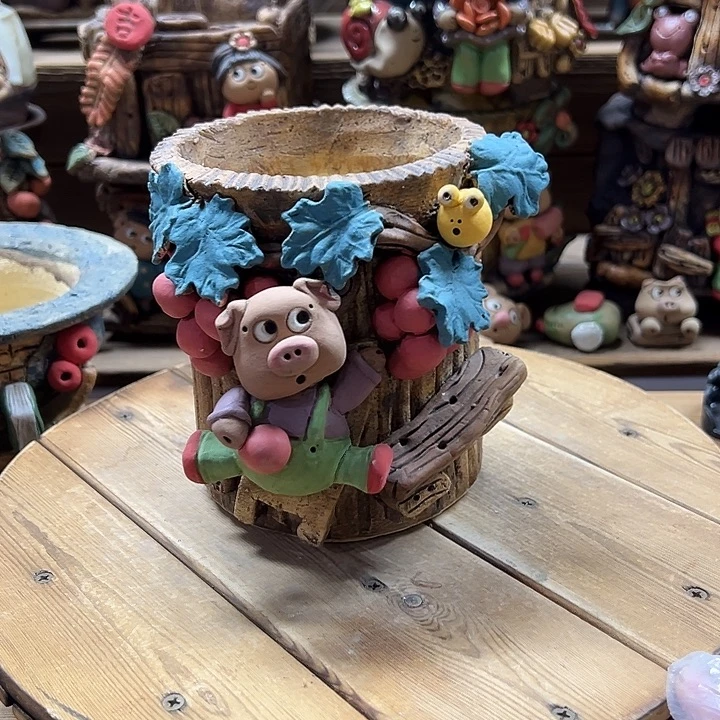 嘻哈多肉花盆百搭