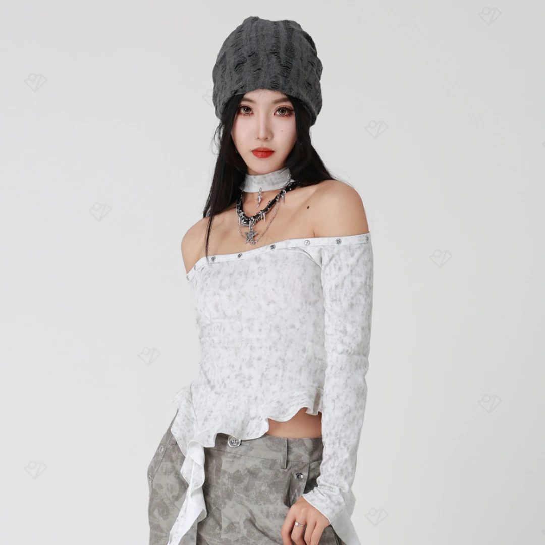 ANPK街头辣妹显瘦不规则设计感小衫AD121I8498