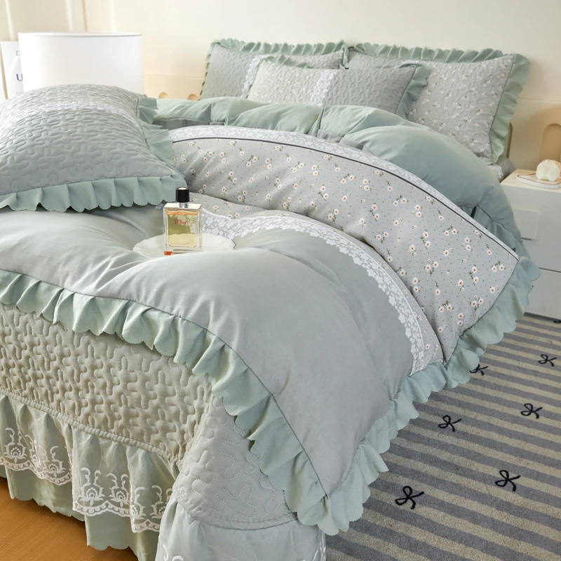 【单被套】双面四季款花边床品韩版碎花小清新被套四季款床盖被套