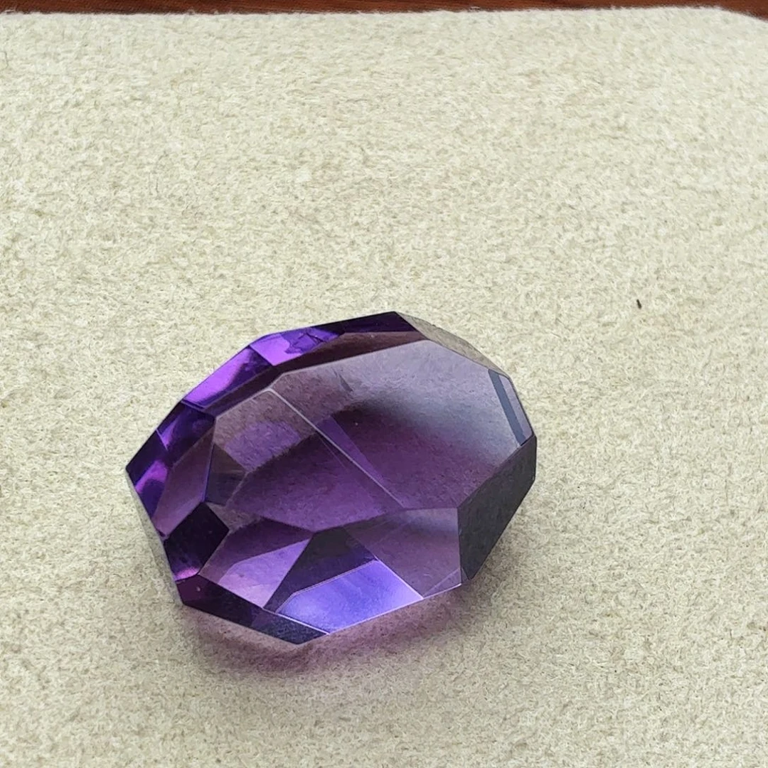颈饰水晶未镶嵌打孔定制不退换紫水晶