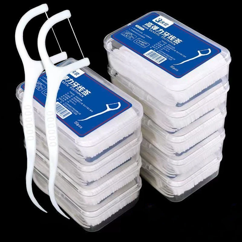 剔牙线超细牙线棒家庭装牙线一次性牙签家用剔牙神器独立包装H