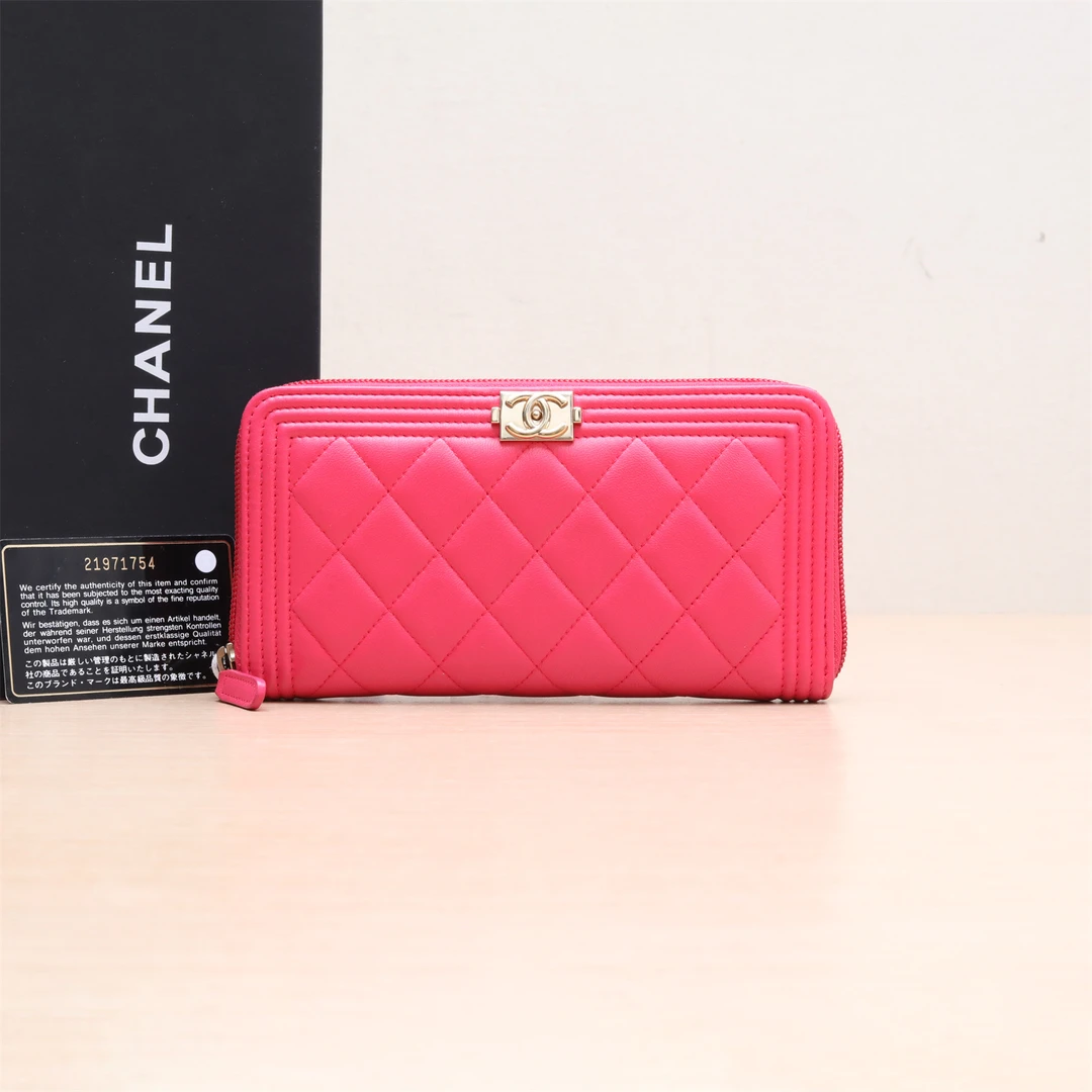 95新 Chanel/香奈儿 活动黑黑Leboy 长款钱包