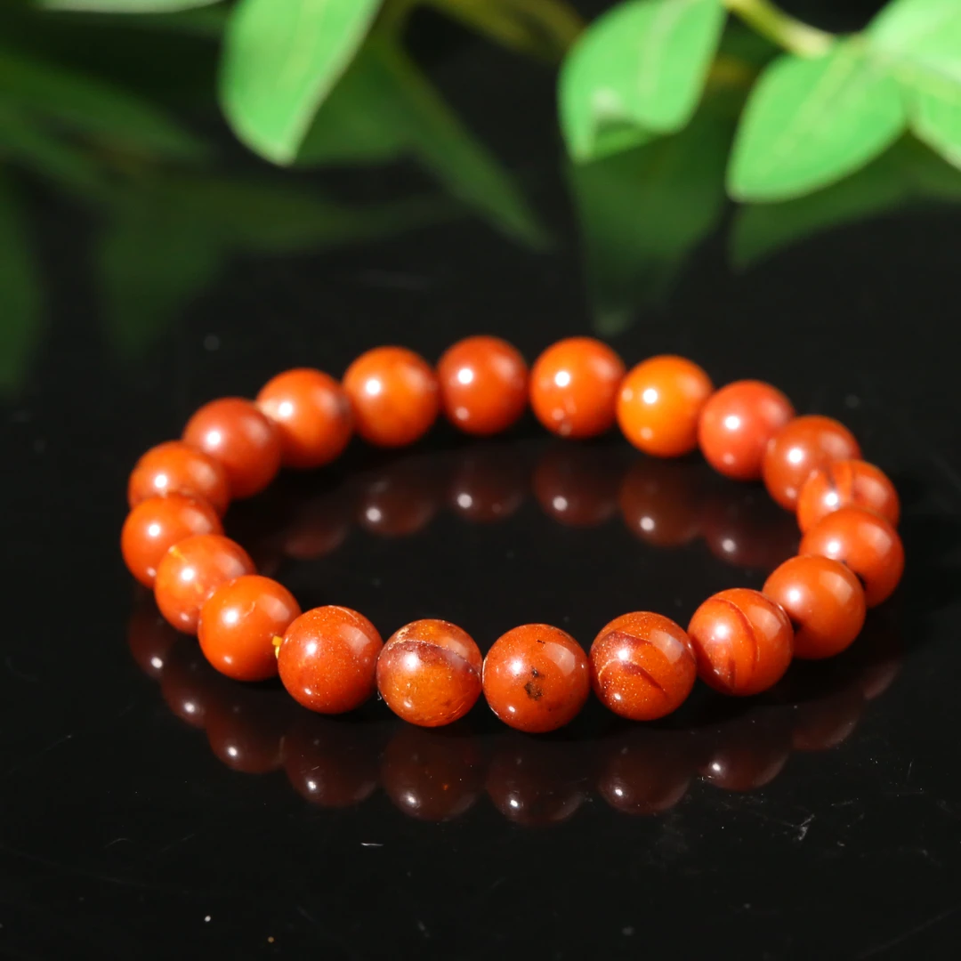 十九世纪蜜蜡圆珠手串【文物宝库】AAML2503281005