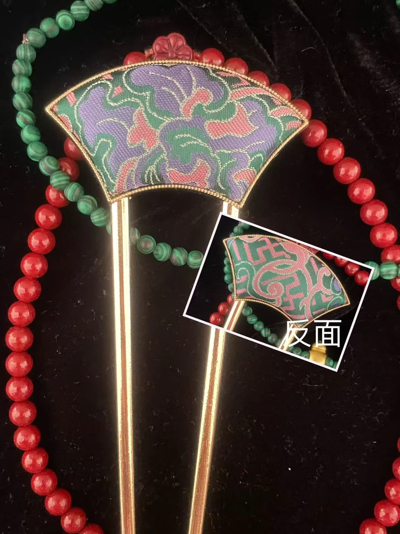 中国风复古/宫廷女发簪国风国潮彩色复古精美手工宋锦发簪