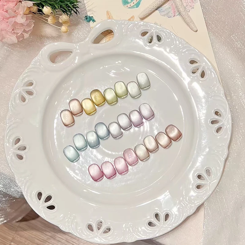 12色20色猫眼甲油胶美甲紫气东来