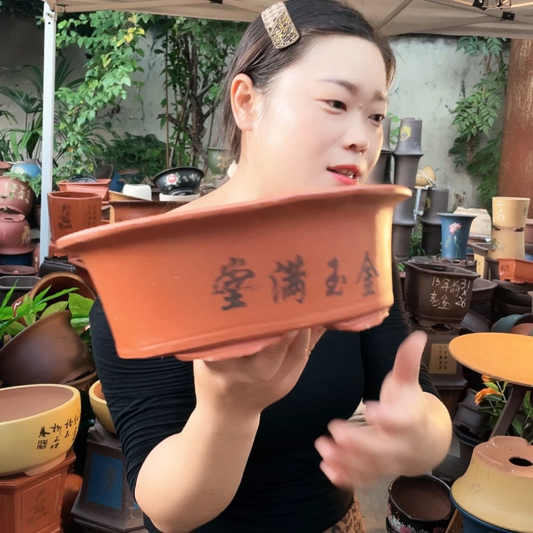 30红椭圆花盆紫砂花盆紫砂
