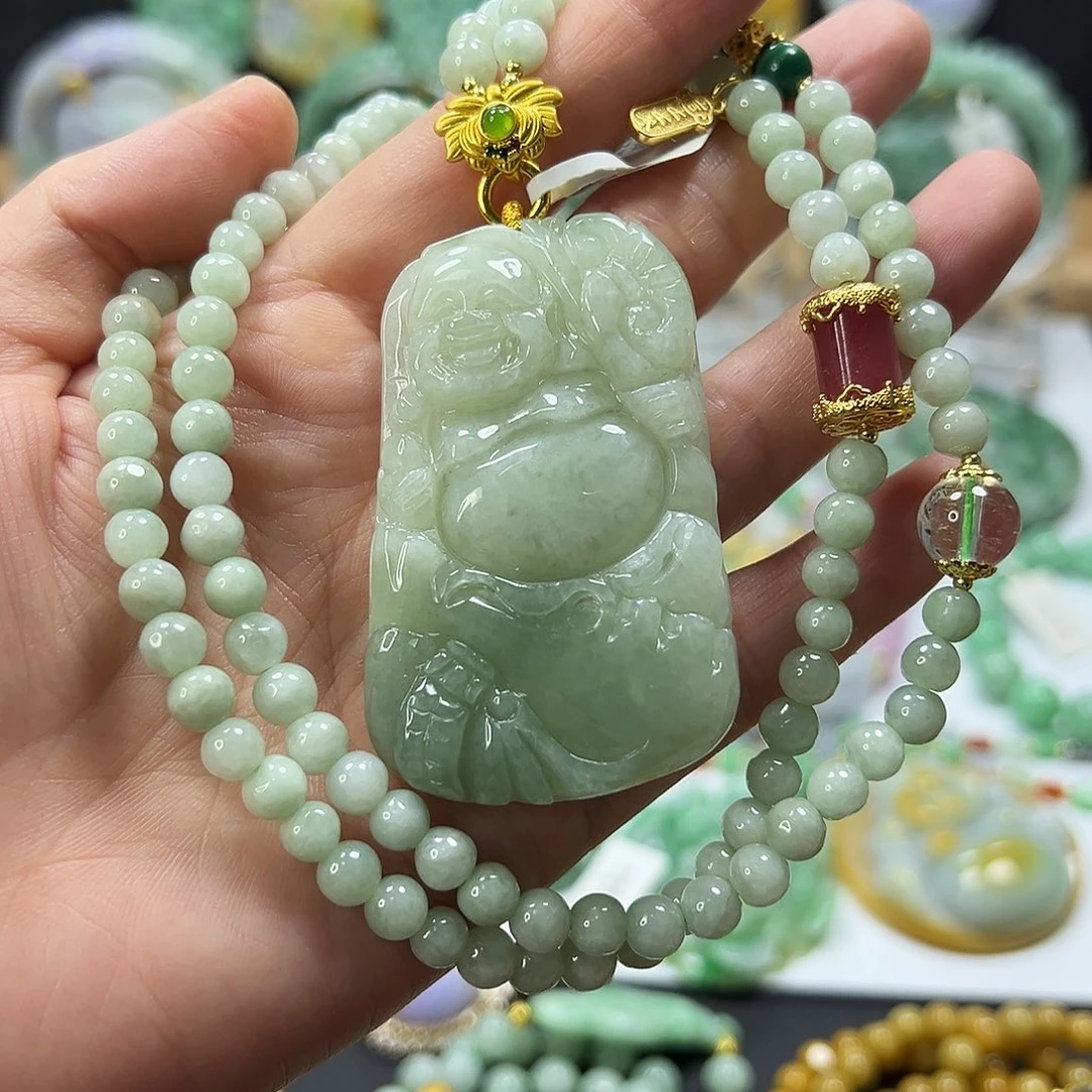 翡翠未镶嵌颈饰吊坠