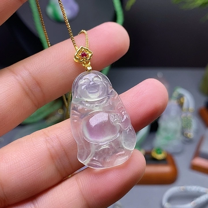 翡翠未镶嵌吊坠(赠链)