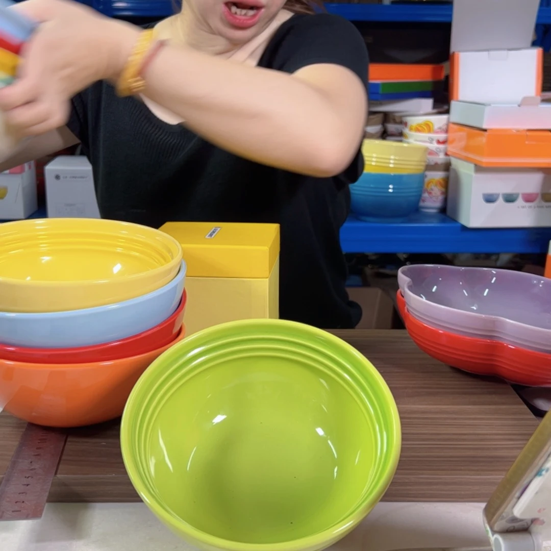 陶瓷绿色温哥华面碗