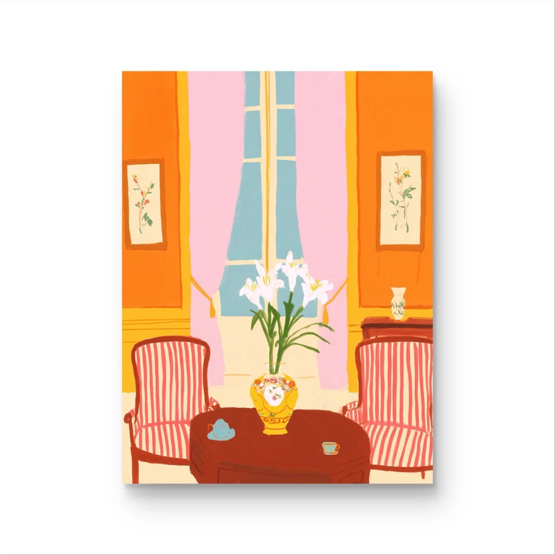 《下午茶时光》原创手绘画/60x80cm/创意系列CY-128