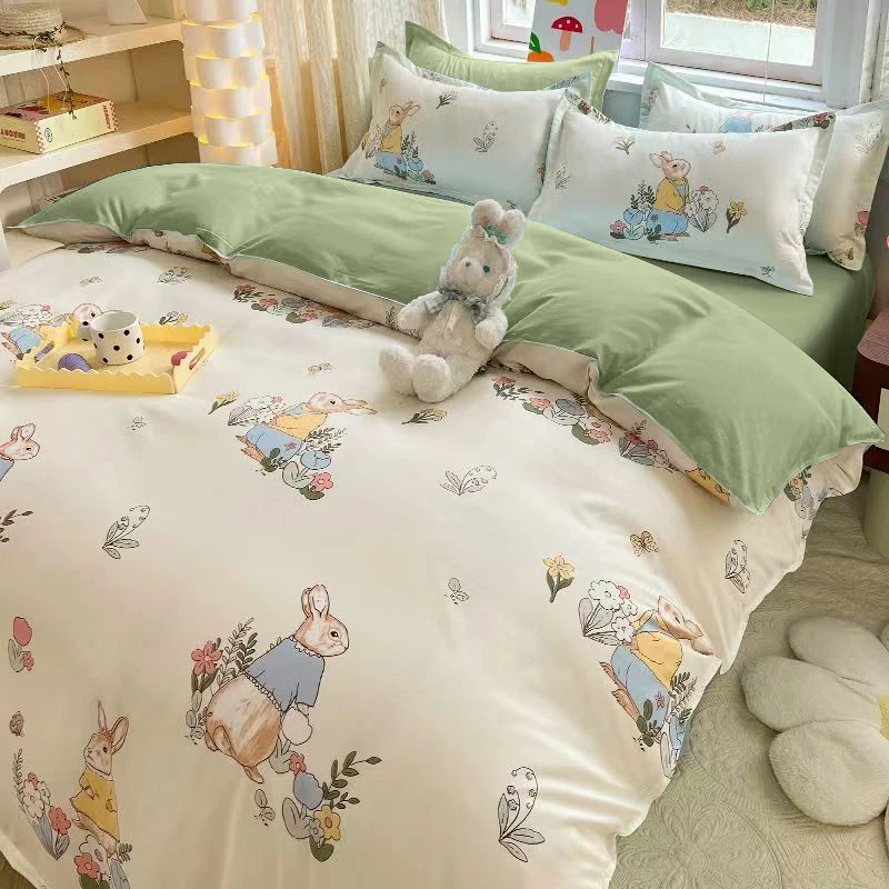 【工厂直发】秋冬加厚磨毛四件套床上用品被套床单亲肤宿舍单人双人