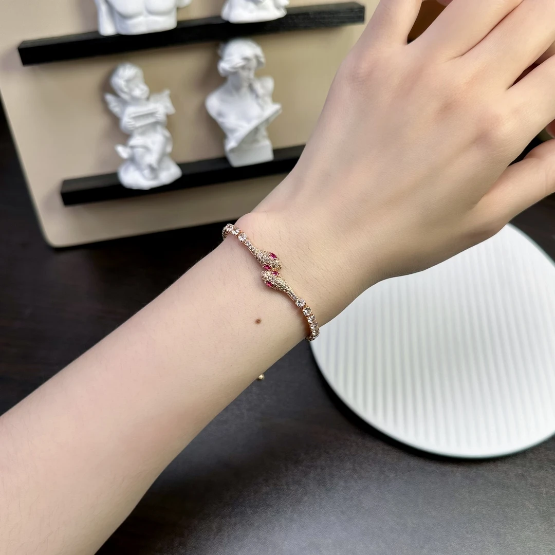 铜合金手链 镀K金高定灵蛇系列 轻奢气质时尚百搭不掉色手链