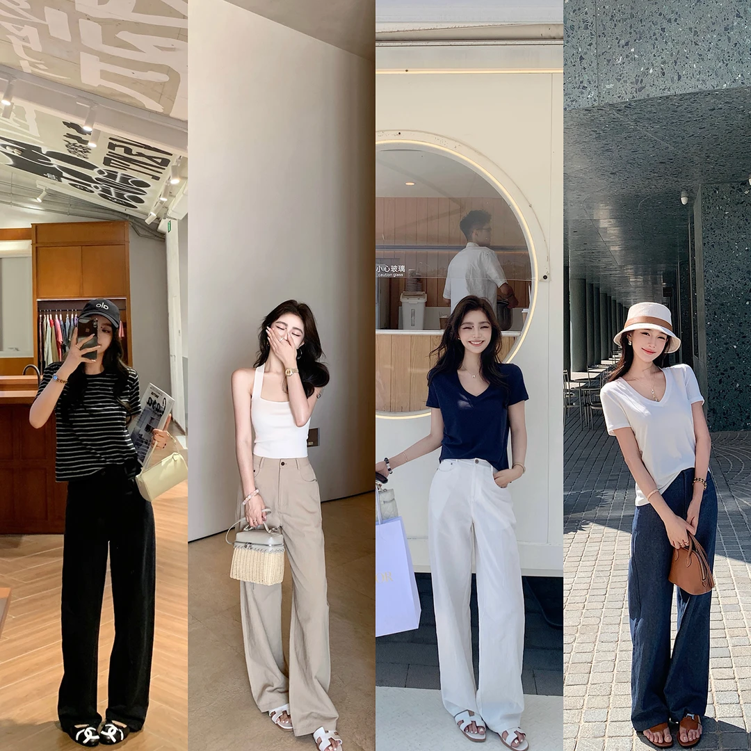 “Daily日常神裤”高级松弛感穿搭的灵魂单品！亚麻棉盐缩直筒裤