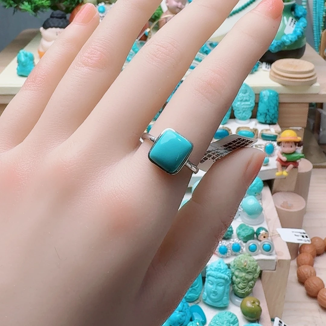 绿松石银S925镶嵌颈饰