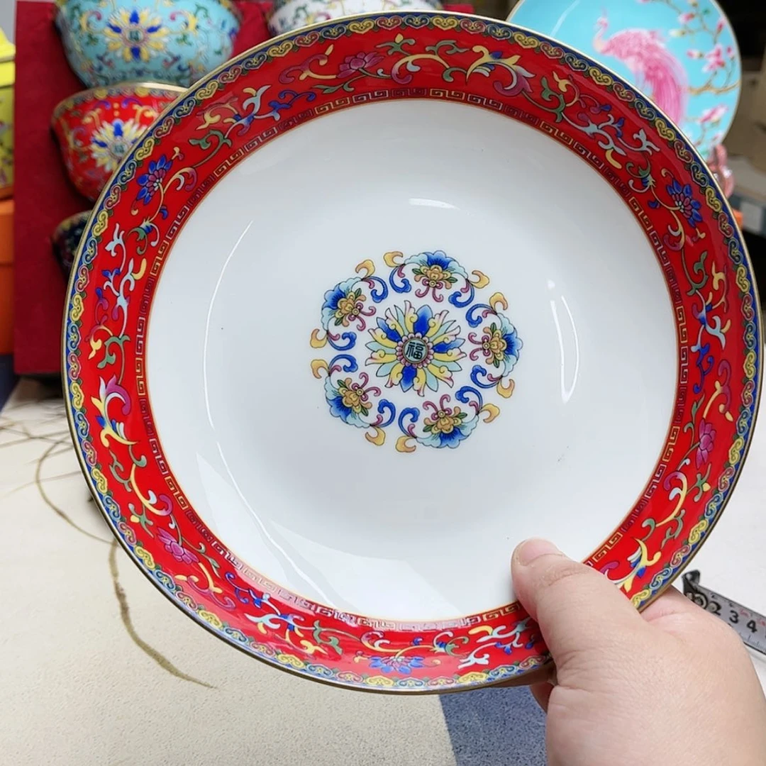 【闪购商品】珐琅8英寸6深红。。。。。