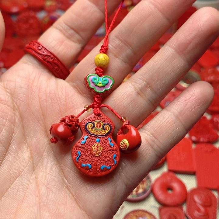 天然辰砂工艺品朱砂手机坠