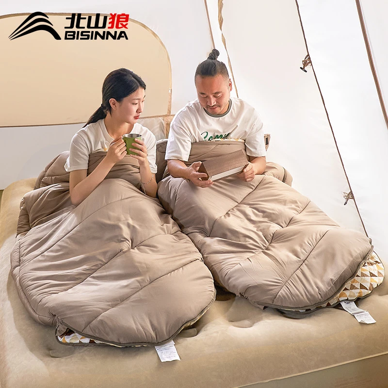 户外睡袋成人露营野营装备大人加厚防寒保暖四季通用室内隔脏睡袋