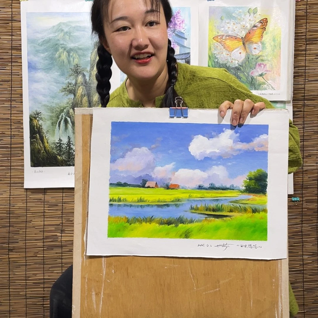 油画薇爽恭喜竞拍成功！