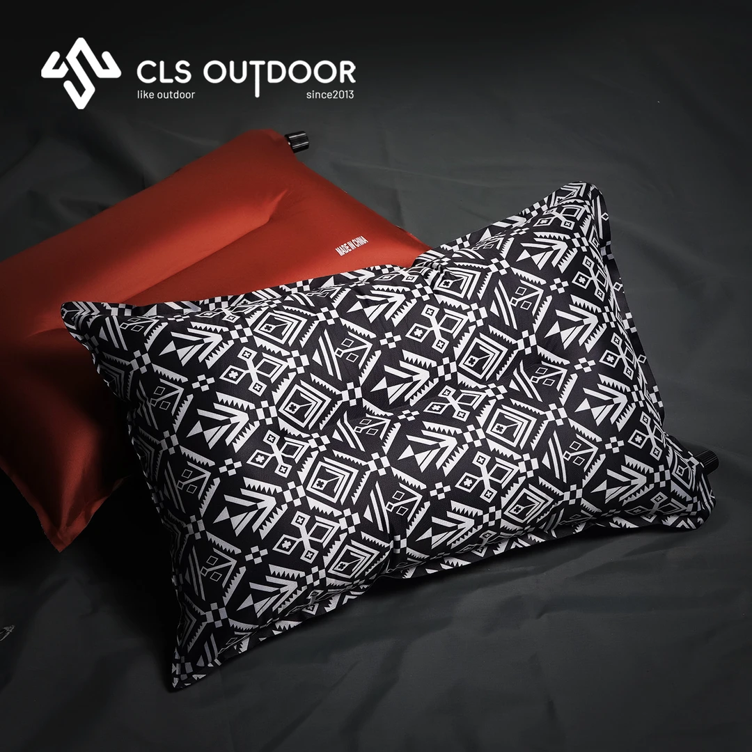 CLS户外民族风自动充气枕头帐篷露营汽车旅行飞机枕办公室午睡枕
