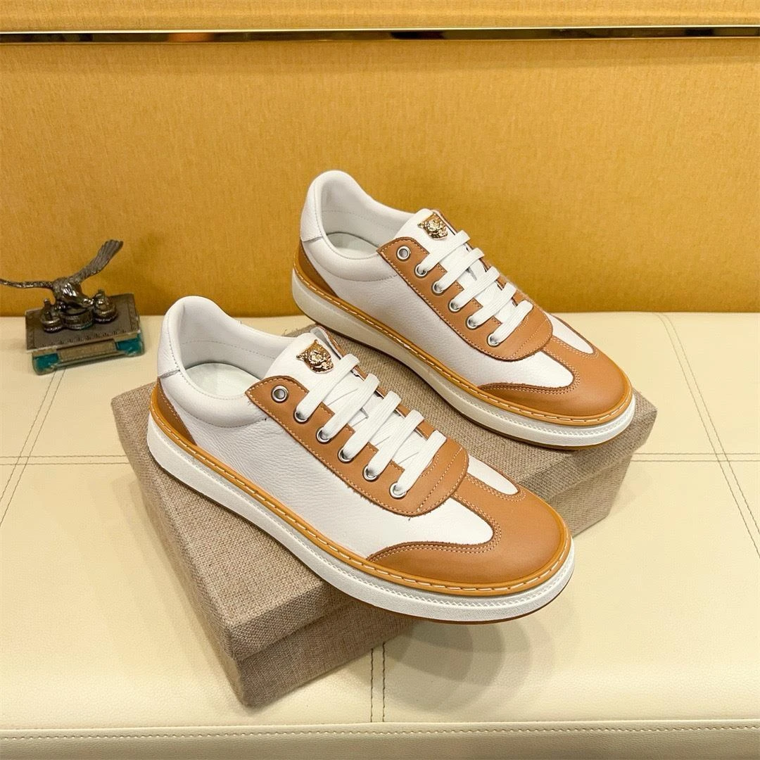 2025年春夏季新款高端品板鞋潮流男鞋老虎头休闲鞋男士时尚小白鞋
