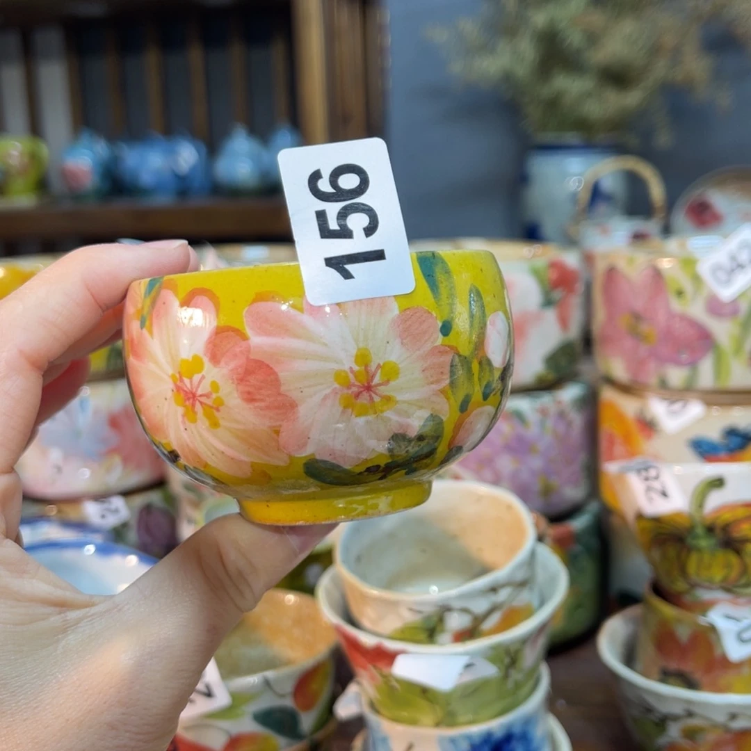 杯素浅陶瓷手工手绘