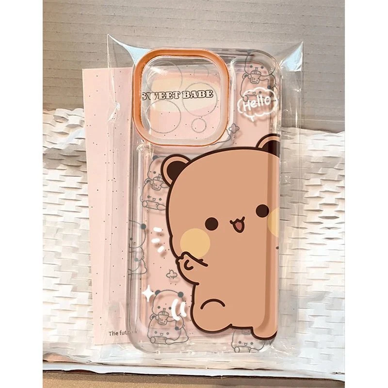 卡通一二布布适用苹果iPhone16promax15适用11软14透明13小熊可爱