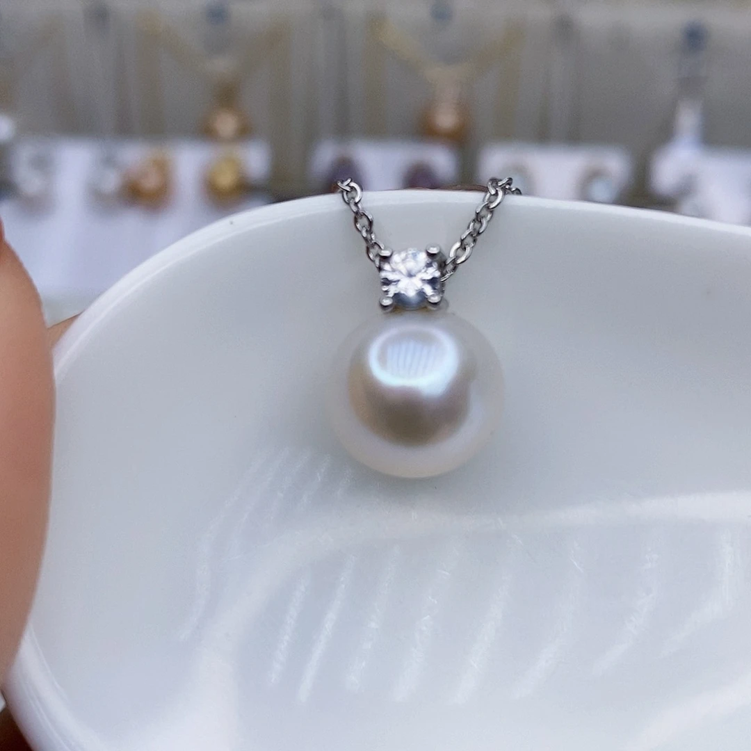 淡水珍珠颈饰银S925镶嵌