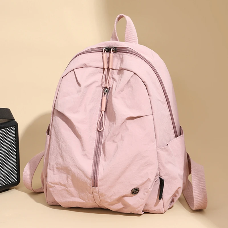 降落伞面料双肩包女春夏新款时尚轻便大容量休闲百搭春游旅行背包