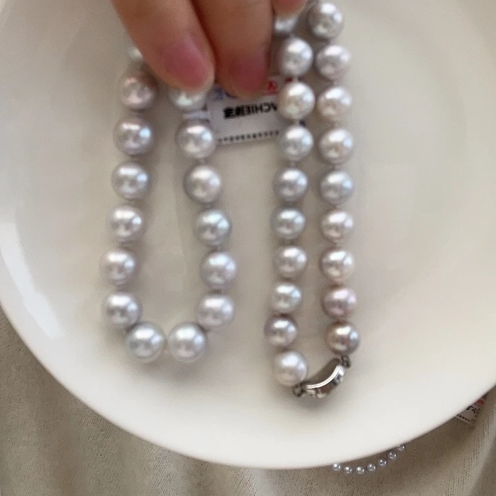 淡水珍珠银S925镶嵌颈饰