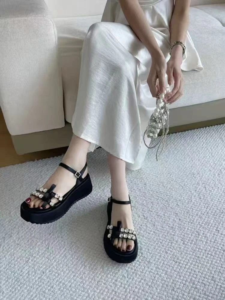 z5536-2一字带凉鞋一脚蹬仙女风休闲款